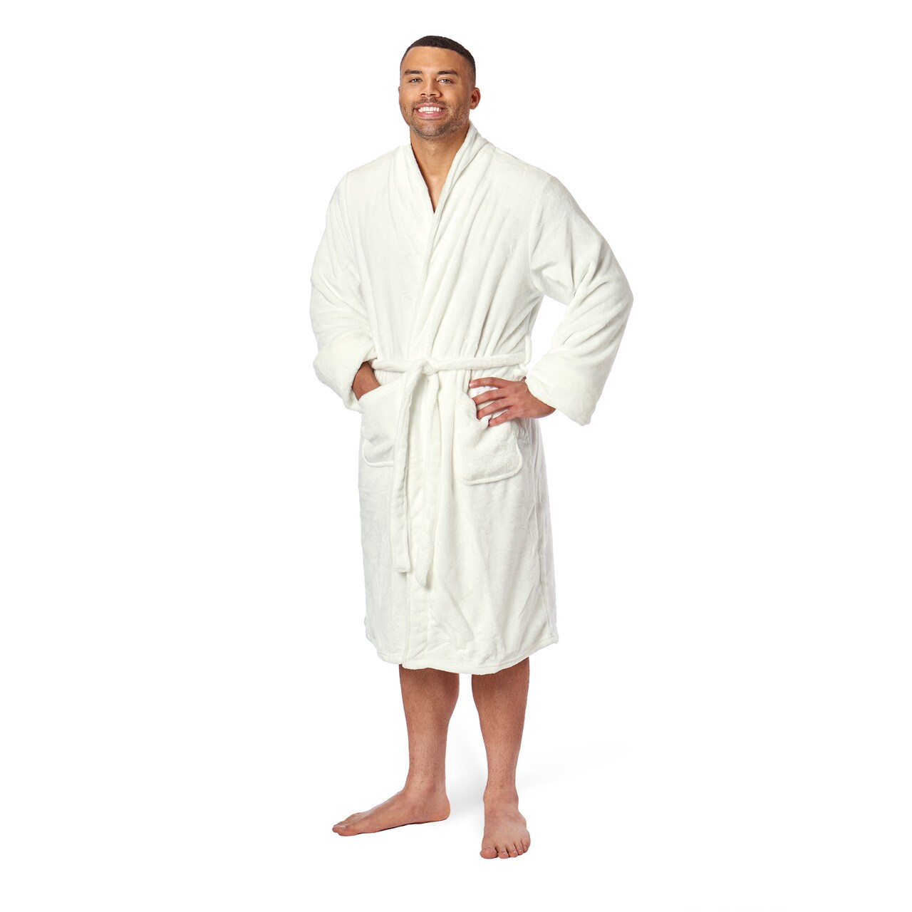 Northwest Silk Touch L/XL Bath Robe Optical White 26×47 Inches